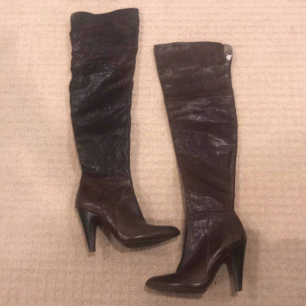 BCBG Max Azria Over The Knee Leather Boots